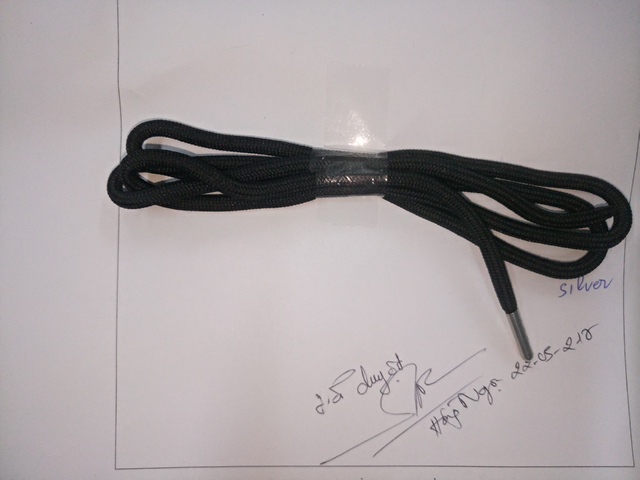 5mm, draw cord, dập đầu silver, màu black, code # LP-1